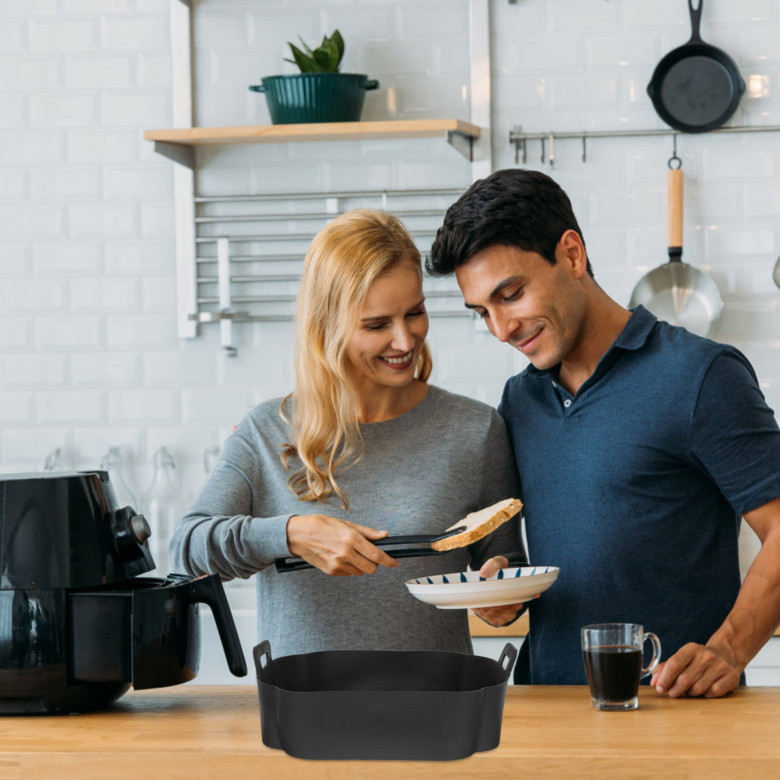 Air Fryer Silicone Pot Liner - 실리콘 에어프라이어용 내부 라이너, 눌어붙지 않는