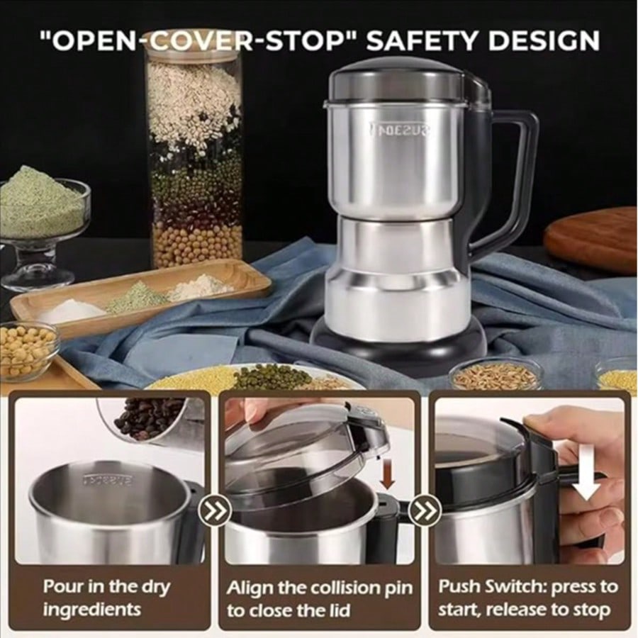 커피 분쇄기, 300W 강력 모터, 4중 날 304 스 - Coffee Bean Grinder Electric 리뷰 및 가격