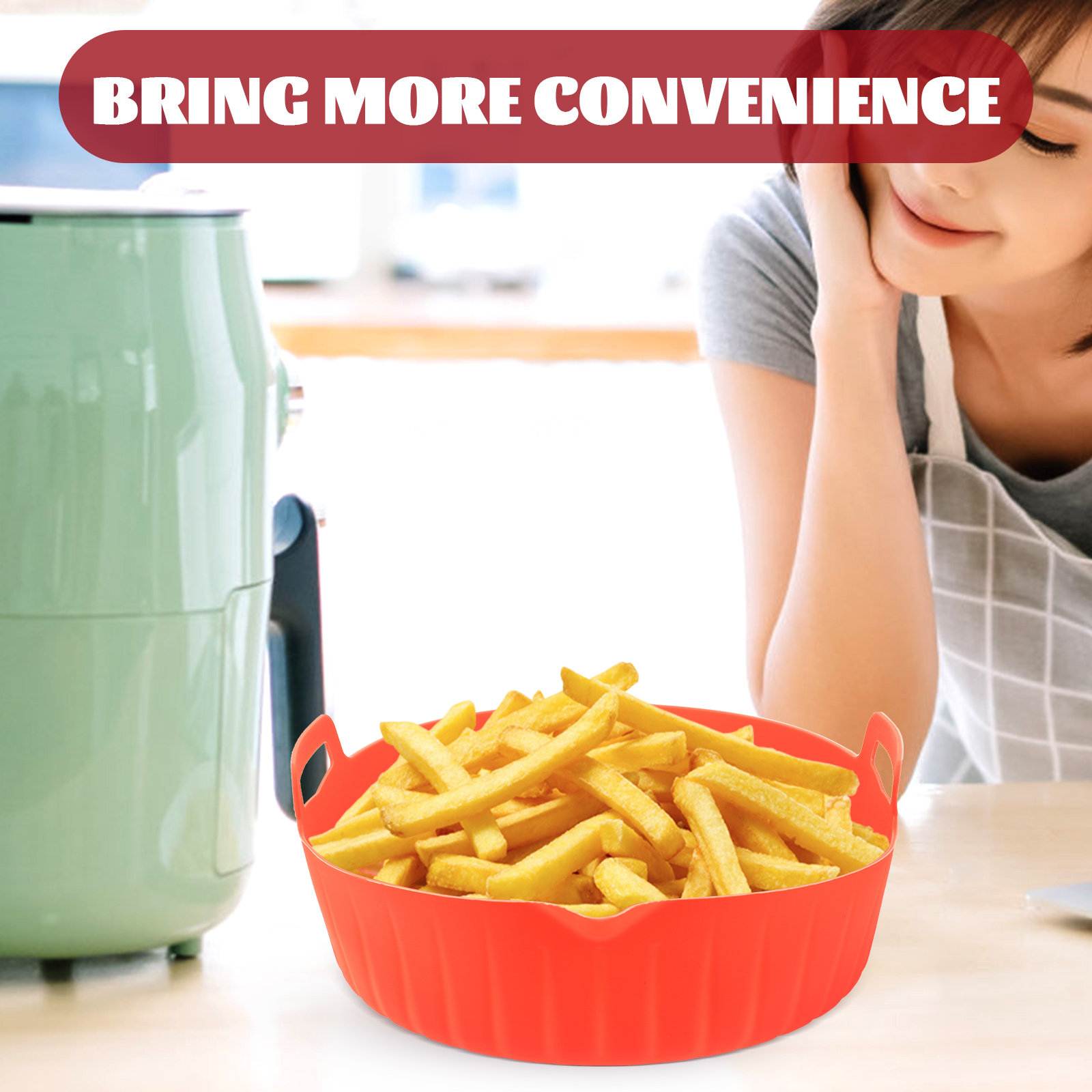 에어프라이어용 실리콘 팬, 둥근 모양, 눌어붙지 않는  - Air Fryer Silicone Pot Liner 리뷰 및 가격