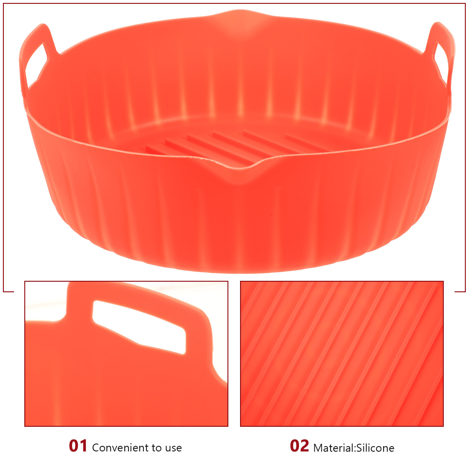 에어프라이어용 실리콘 팬, 둥근 모양, 눌어붙지 않는  - Air Fryer Silicone Pot Liner 리뷰 및 가격