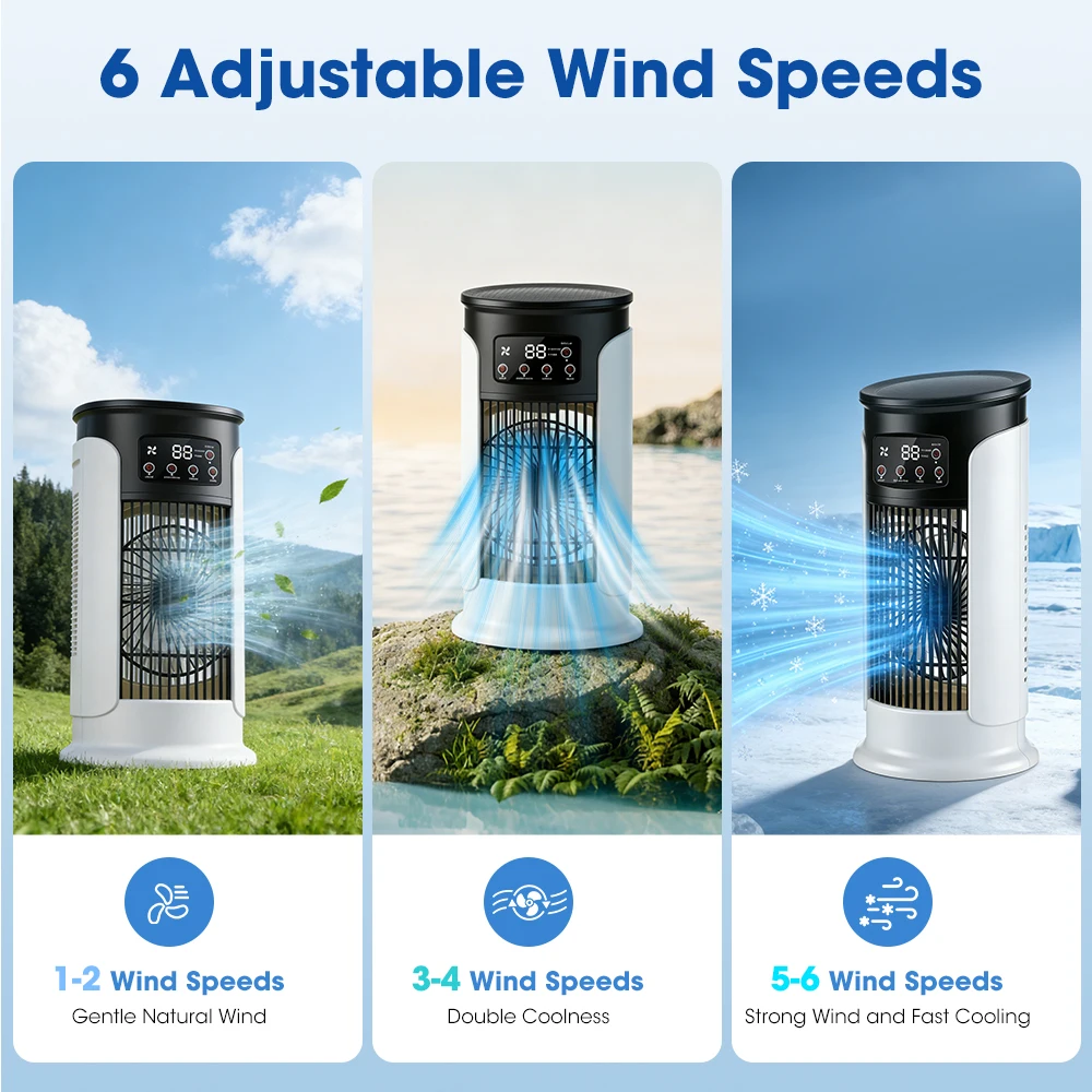 3 in 1 가정용 선풍기 에어컨 휴대용 6단계 에어쿨 - Air Conditioners 리뷰 및 가격