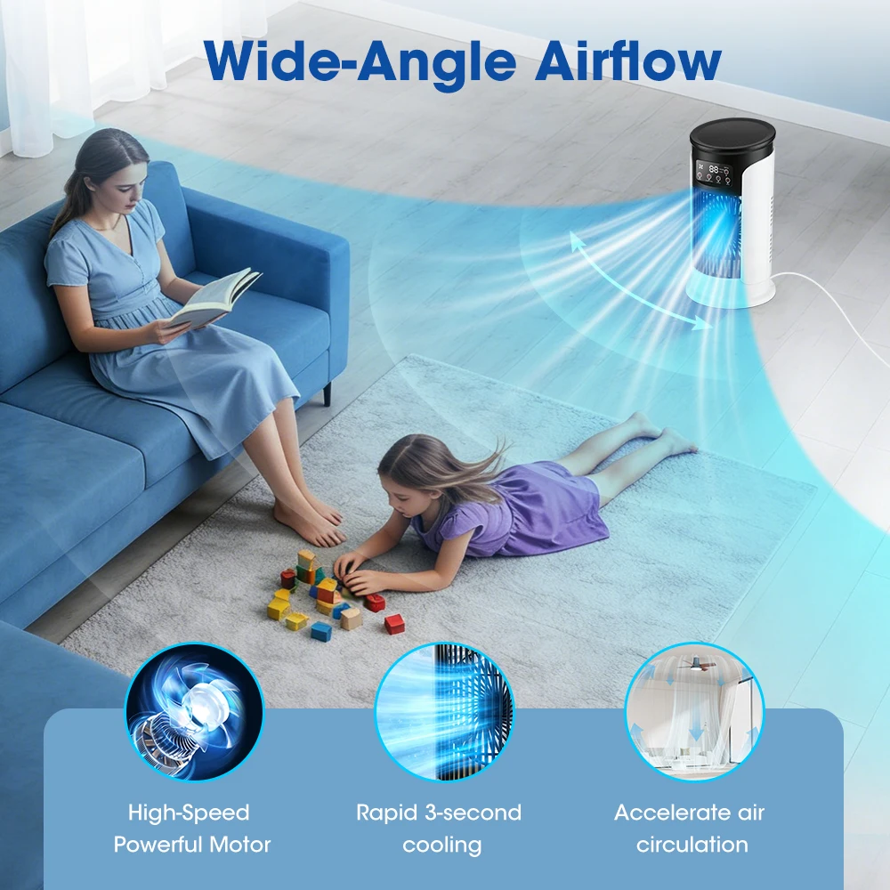 3 in 1 가정용 선풍기 에어컨 휴대용 6단계 에어쿨 - Air Conditioners 리뷰 및 가격